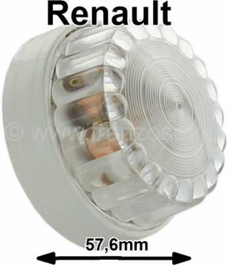 Lampka wewnętrzna biała kompletna RENAULT 4CV,R4,R5. !&