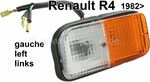 Lampa kierunkowskazu i świateł pozycyjnych przednich lewa RENAULT R4. Od 1982r. ~~