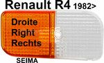 Klosz kierunkowskazu i świateł pozycyjnych przednich prawy SEIMA RENAULT R4. Od 1982r. ~~