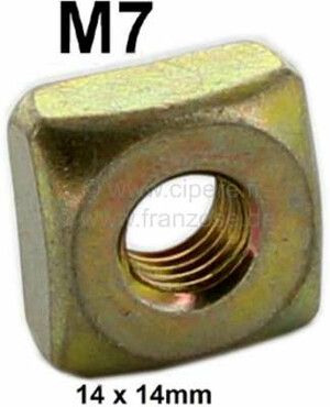 Nakrętka M7 kwadratowa. Występuje przy oryginalnej ramie. +
