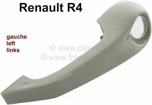 Klamka drzwi plastikowa szara RENAULT R4 lewa przód/tył. >