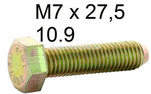 Śruba mocowania końcówki drążka M7x27,5 wzmacniana.#&